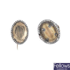 Two early 19th century diamond jewellery mounts. 