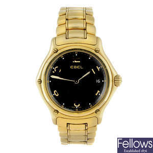 (6000899-1-A) EBEL - a gentleman's 18ct yellow gold 1911 bracelet watch.