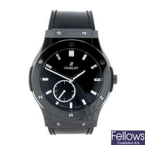 HUBLOT - a limited edition gentleman's ceramic Classic Fusion Night Out wrist watch.