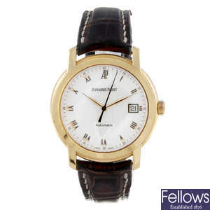 AUDEMARS PIGUET - a gentleman's 18ct yellow gold Jules Audemars wrist watch. 