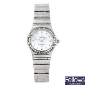 OMEGA - a lady's stainless steel Constellation My Choice bracelet watch. 