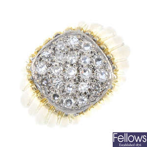 A gentleman's diamond cluster ring. 