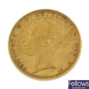 Victoria, Sovereign 1884, young head. 