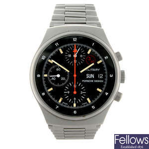 PORSCHE DESIGN - a gentleman's stainless steel 3H chronograph bracelet watch.