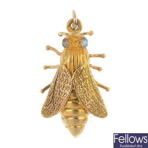 A late 19th century fly pendant.