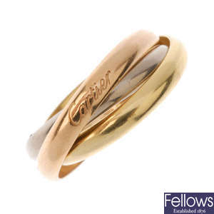 CARTIER - an 18ct gold 'Trinity' ring