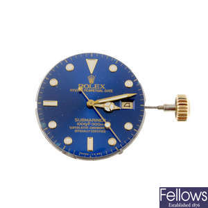 ROLEX - an automatic calibre 3035 movement together with a Rolex crown and a dial in the style of Rolex.
