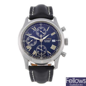 BREITLING - a gentleman's stainless steel Grand Premiere chronograph wrist watch.