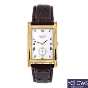 RAYMOND WEIL - a mid-size gold plated wrist watch.