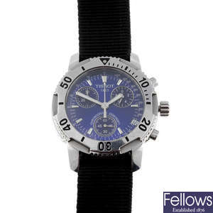 TISSOT - a gentleman's stainless steel PRS-200 chronograph wrist watch.