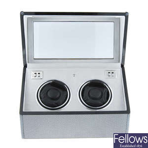 A double automatic watch winder by Rapport. 