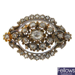 An early 20th century diamond brooch.