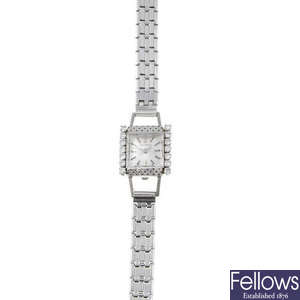 JAEGER-LECOULTRE - a lady's stainless steel cocktail watch.
