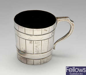 A Victorian Scottish silver mug.