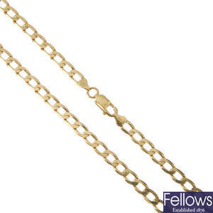 A 9ct gold chain.