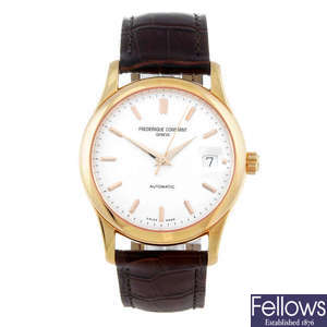 FREDERIQUE CONSTANT - a gentleman's gold plated wrist watch.