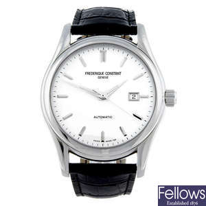 FREDERIQUE CONSTANT - a gentleman's stainless steel wrist watch.