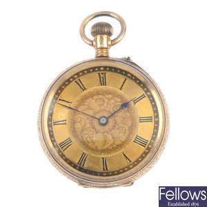 An early 20th century 14ct gold pocket watch.