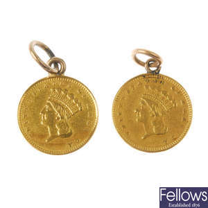 USA, gold Indian head 1-Dollar (2).
