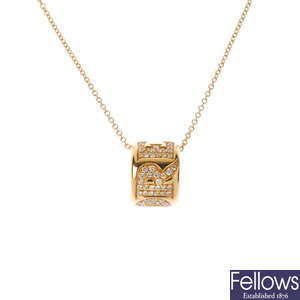 PASQUALE BRUNI - a diamond 'amore' pendant, with chain.