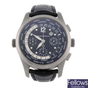 GIRARD PERREGAUX - a gentleman's titanium WW.TC World Time chronograph wrist watch.