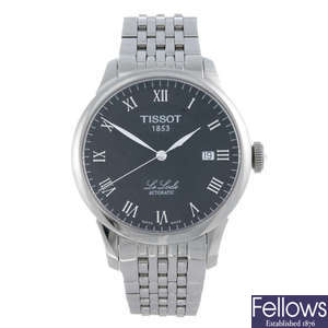 TISSOT - a gentleman's stainless steel Le Locle bracelet watch. 