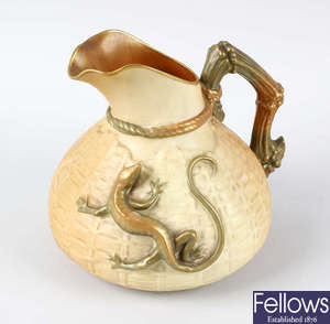A Royal Worcester porcelain jug.