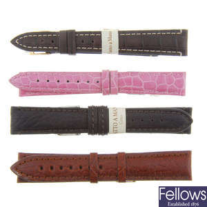 A mixed bag of watch straps. Approximately 100. 