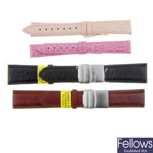 A mixed bag of watch straps. Approximately 100. 