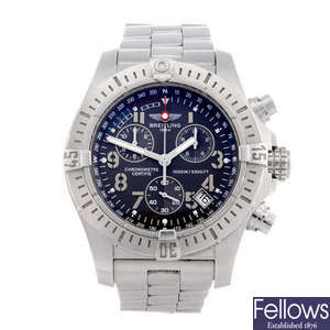 BREITLING - a gentleman's stainless steel Aeromarine Seawolf chronograph bracelet watch.