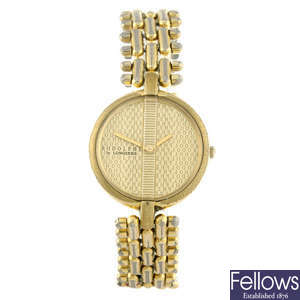 LONGINES - a gold plated Rodolphe bracelet watch.