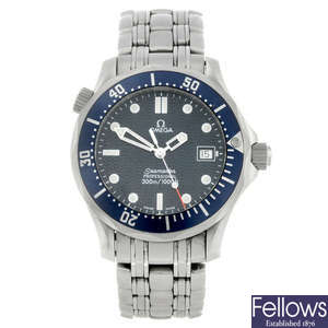 OMEGA - a mid-size stainless steel Seamaster bracelet watch.