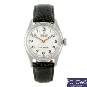 ROLEX - a gentleman's stainless steel Oyster Royal wrist watch.
