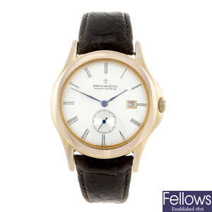 DREYFUSS & CO - a gentleman's 18ct rose gold Series 1925 wrist watch.