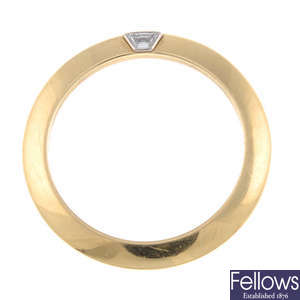 ROLEX - a diamond set yellow metal bezel.