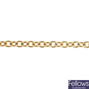 TIFFANY & CO. - an 18ct gold bracelet.
