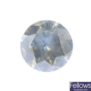 A brilliant-cut 'gray' diamond, weighing 8.04cts.
