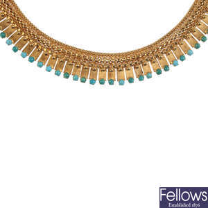 A 1960s turquoise collar.