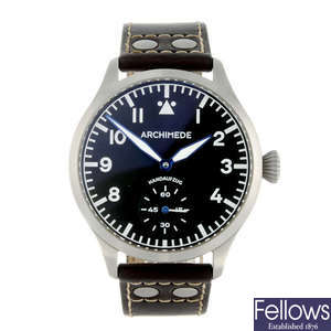 ARCHIMEDE - a gentleman's stainless steel Pilot Xl Handaufzug wrist watch.
