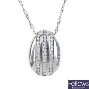 DAMIANI - a diamond pendant, with chain.