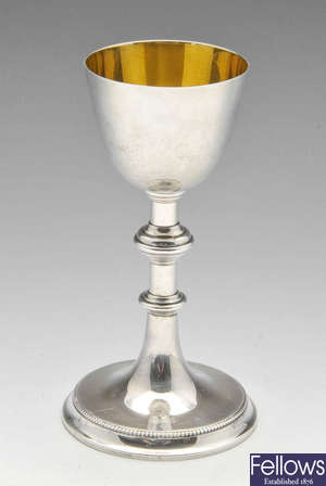 A George V silver chalice.