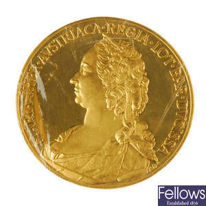 Austria, Maria Theresia, modern commemorative proof gold medal.