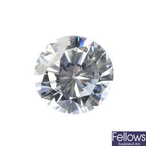 A brilliant-cut diamond, weighing 0.60ct