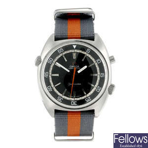 OMEGA - a gentleman's stainless steel Seamaster Chronostop wrist watch.