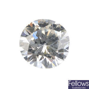 A brilliant-cut diamond, weighing 0.80ct.