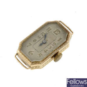MARCONI - a lady's 9ct yellow gold watch head.