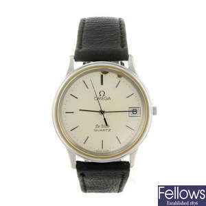 OMEGA - a gentleman's stainless steel De Ville wrist watch.
