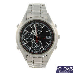 SEIKO - a gentleman's stainless steel chronograph bracelet watch together with three additional Seikos.