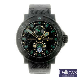 ULYSSE NARDIN - a limited edition gentleman's rubber Marine Diver wrist watch.