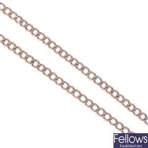 An early 20th century 9ct gold chain.